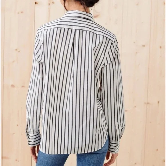 Jenni Kayne Classic Shirt in Stripe Sz M EUC - Picture 2 of 3